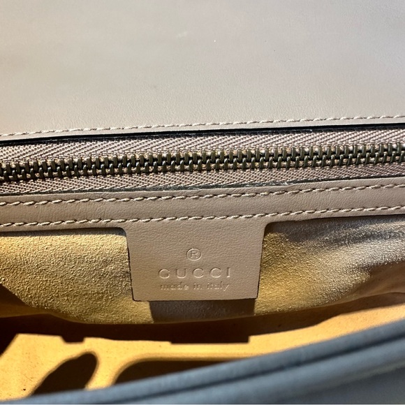 Gucci Matelasse Small GG Marmont Shoulder Bag in Porcelain Rose - Picture 10 of 12